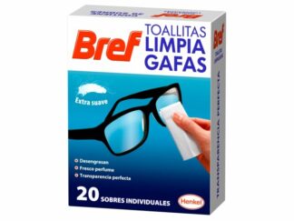 BREF TOALLITAS LIMPIA GAFAS CAJITA 20 SOBRES (20)