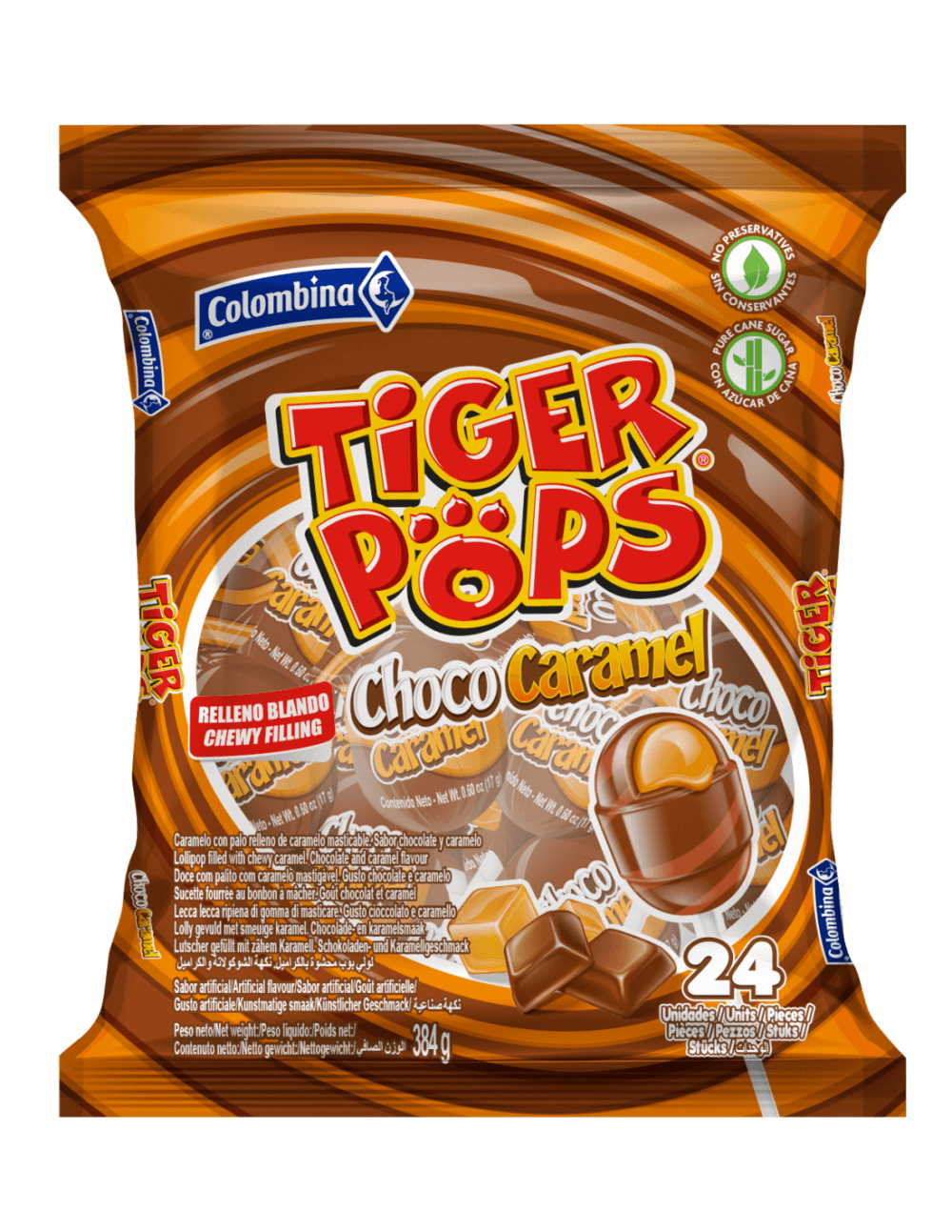 TIGER POPE CHOCO CARAMEL 16GR 24U (15)