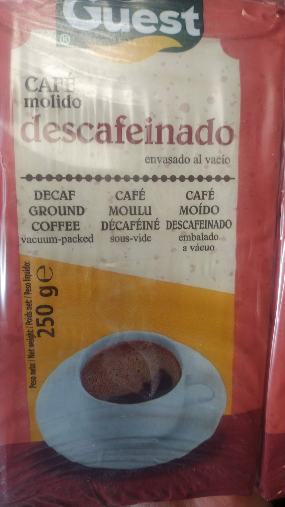 #PC# CAFE MOLIDO DESCAF.GUEST 250GR 1U (12)