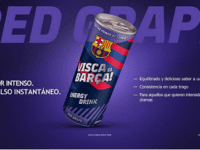 VISCA EL BARÇA! ENER.DRINK LATA UVA 25CL 1U