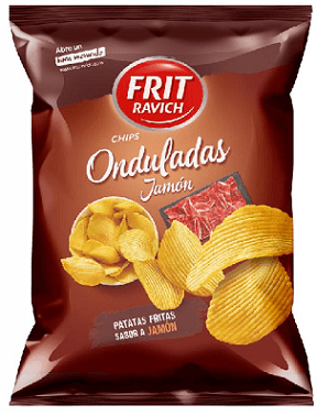 PATATAS ONDULADAS JAMON 40G 40U FRIT HORECA PATATAS ONDULADAS JAMON 40G 40U FRIT HORECA
