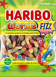 #PC# WORMS F!ZZ HARIBO 100GR 1U (18) #PC# WORMS F!ZZ HARIBO 100GR 1U (18)