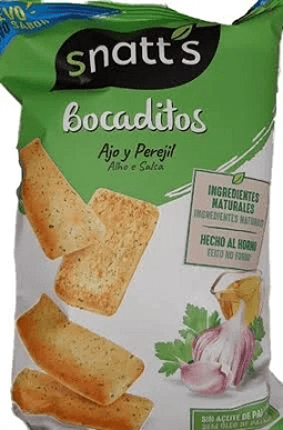 #PC# SNATT’S BOCADITOS AJO/PEREJIL 110GR GREFUSA 1U (15) #PC# SNATT'S BOCADITOS AJO/PEREJIL 110GR GREFUSA 1U (15)