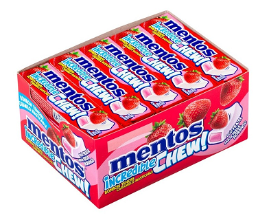 MENTOS INCREDIBLE CHEW FRESA 45G 20U MENTOS INCREDIBLE CHEW FRESA 45G 20U