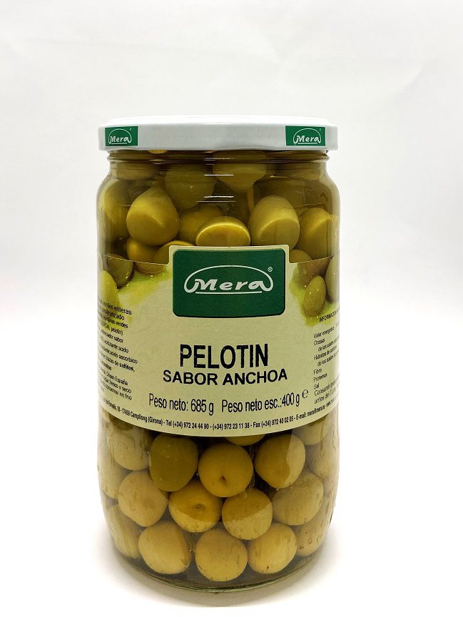 ACEITUNA PELOTIN ANXOVADA BOTE CRISTAL 720ML MERA 1U ACEITUNA PELOTIN ANXOVADA BOTE CRISTAL 720ML MERA 1U