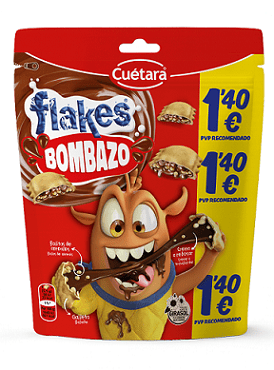 #PC# FLAKES BOMBAZO 120GR PVP 1’40€ DP 1U (9) #PC# FLAKES BOMBAZO 120GR PVP 1'40€ DP 1U (9)